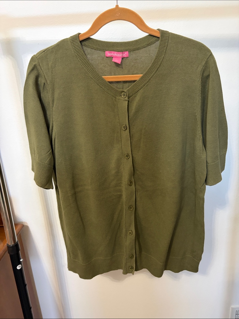 Woman within short sleeve lightweight knit sweater cardigan OTHER COLORS LISTED